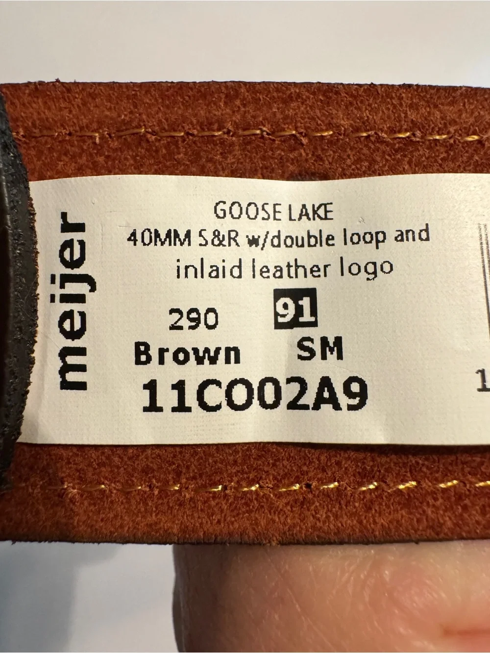 Columbia Brown Leather Casual Dress Belt with Brushed Buckle